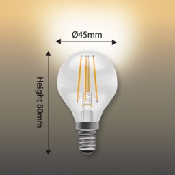 Rackhams E14 LED Filament Golf Ball 4.7W Energy Saving Light Bulb - Pack of 6 - thumbnail 5