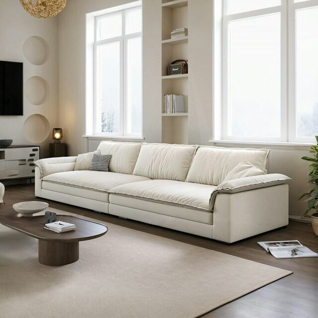 Rackhams Aiden Sailboat Two Seater, Three Seater Four Seater  Sofa, Suede - Others (Suede) - Two Seater 190cm - image 1