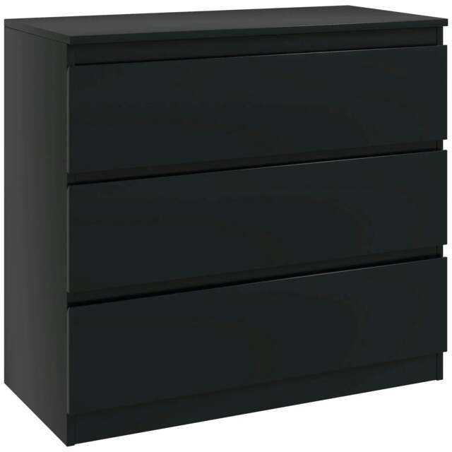 Rackhams Chest of Three Drawers - Black