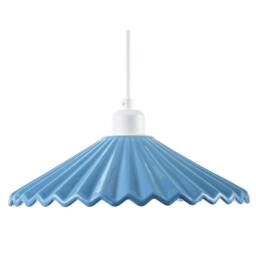 Rackhams Modern Blue Nova Gloss Ceramic Pendant Light Shade with Rippled Body - thumbnail 4