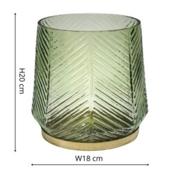 Rackhams Elm Embossed Candle Holder - Clear Grey - thumbnail 6