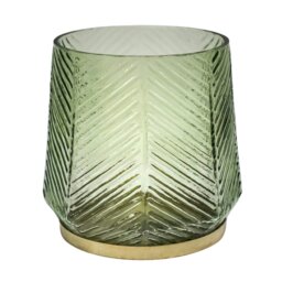 Rackhams Elm Embossed Candle Holder - Clear Grey - thumbnail 3