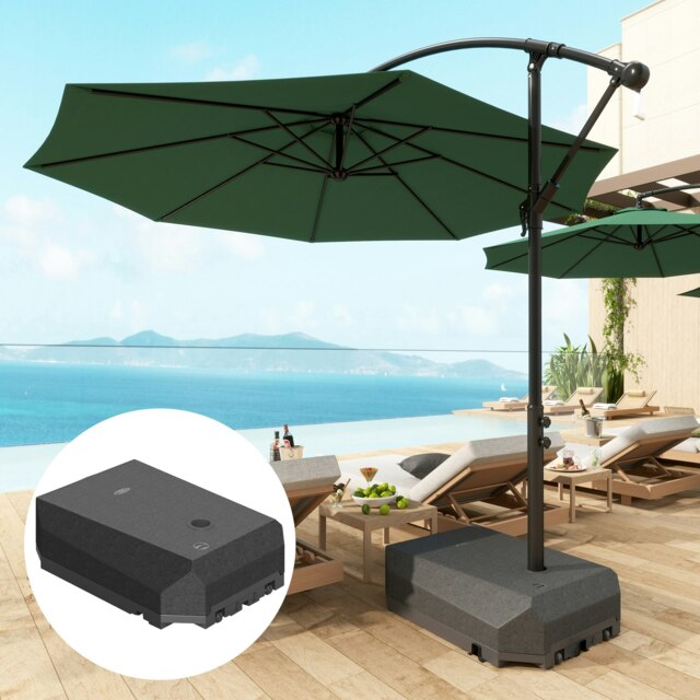Rackhams Cantilever Parasol Base for Banana Parasol w/ Wheels Water Sand Filled - image 1