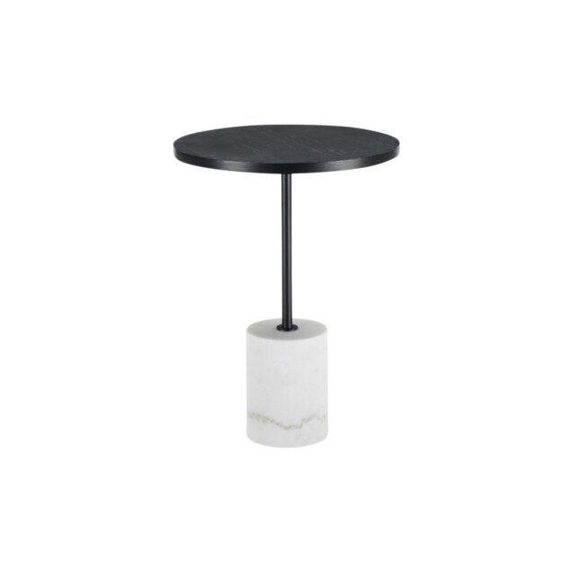 Rackhams Basil Lamp Table - Black & White Marble - Black & White Marble - image 1
