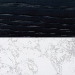 Rackhams Basil Lamp Table - Black & White Marble - Black & White Marble - thumbnail 6