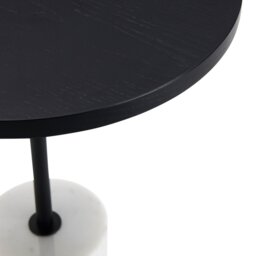 Rackhams Basil Lamp Table - Black & White Marble - Black & White Marble - thumbnail 4