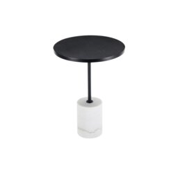 Rackhams Basil Lamp Table - Black & White Marble - Black & White Marble - thumbnail 2