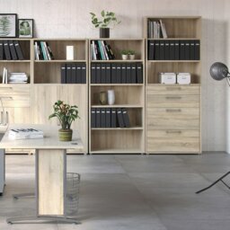 Rackhams Prima Bookcase 2 Shelves With 2 Drawers 2 File Drawers In Oak - Oak Effect - Wood - 1 - thumbnail 5