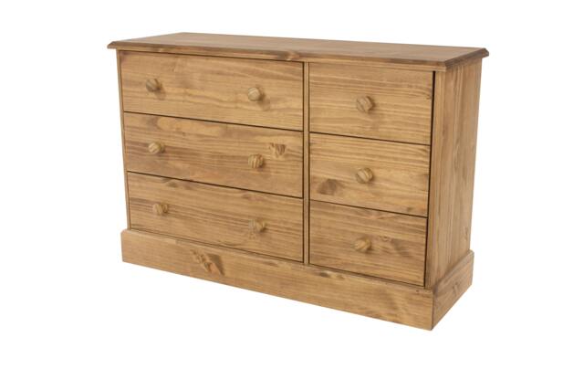 Rackhams Cotswold 3 + 3 Drawer Chest of Drawers - antique waxed pine - image 1