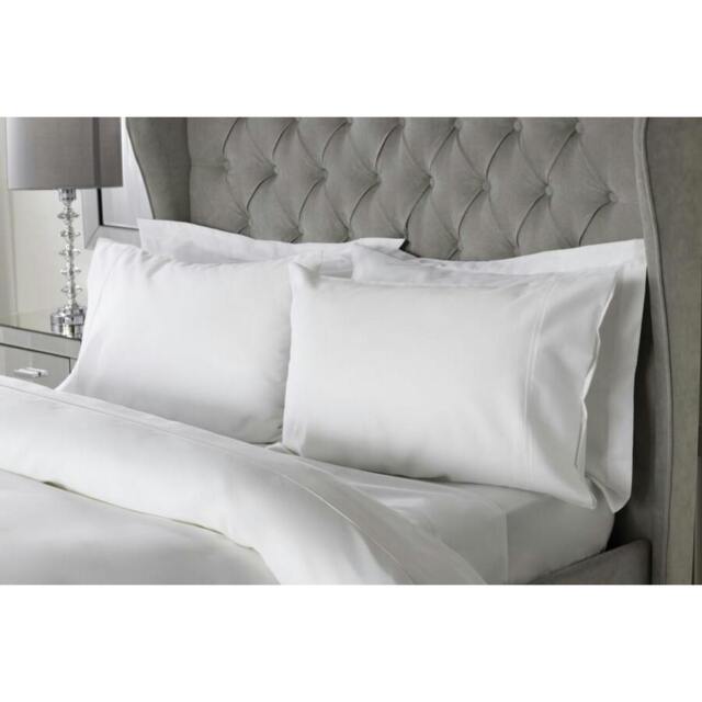 Rackhams Bamboo Housewife Pillowcase (Pack of 2) - White - 76cm x 51cm - White - 70% Bamboo/30% Cotton - image 1