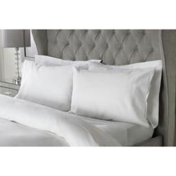 Rackhams Bamboo Housewife Pillowcase (Pack of 2) - White - 76cm x 51cm - White - 70% Bamboo/30% Cotton