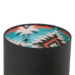 Rackhams Modern Colourful Aztec Designed Lamp Shade with Black Linen Fabric - thumbnail 4