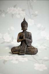 Rackhams Mystic Thai Buddha Sculpture in Lotus Position Bronze - Resin - Ornament - Bronze
