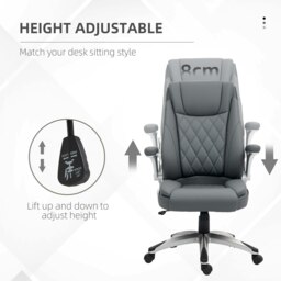 Rackhams High Back Executive Office Chair Home Swivel Dark Grey - Dark Grey - thumbnail 3