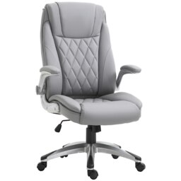 Rackhams High Back Executive Office Chair Home Swivel Dark Grey - Dark Grey - thumbnail 6