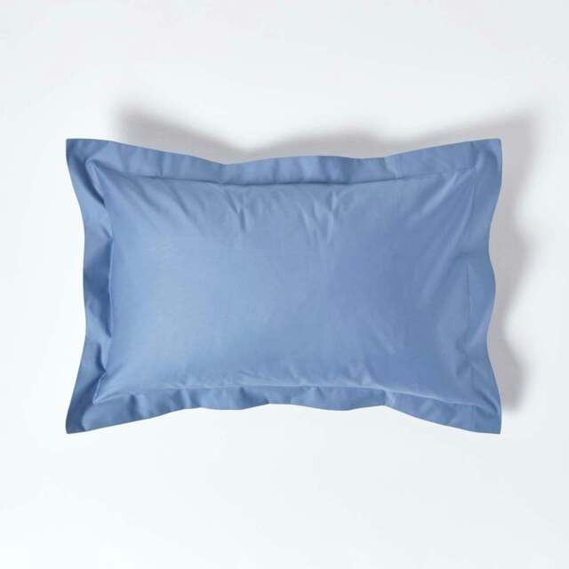 Rackhams Premium 1000 TC Egyptian Cotton Sateen Weave Oxford Pillowcase, Standard Size - Air Force Blue - image 1