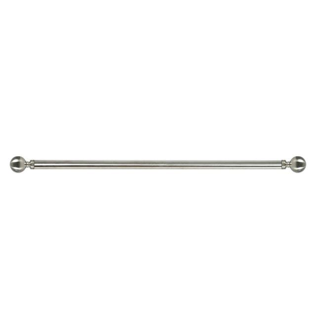 Rackhams Steel Curtain Rod Quiet Rail Pole Set Extendable Adjustable Satin Nickel - image 1