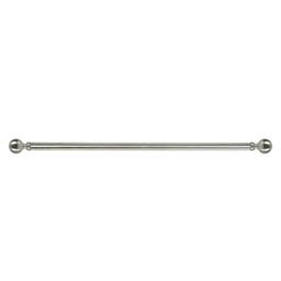 Rackhams Steel Curtain Rod Quiet Rail Pole Set Extendable Adjustable Satin Nickel - thumbnail 1