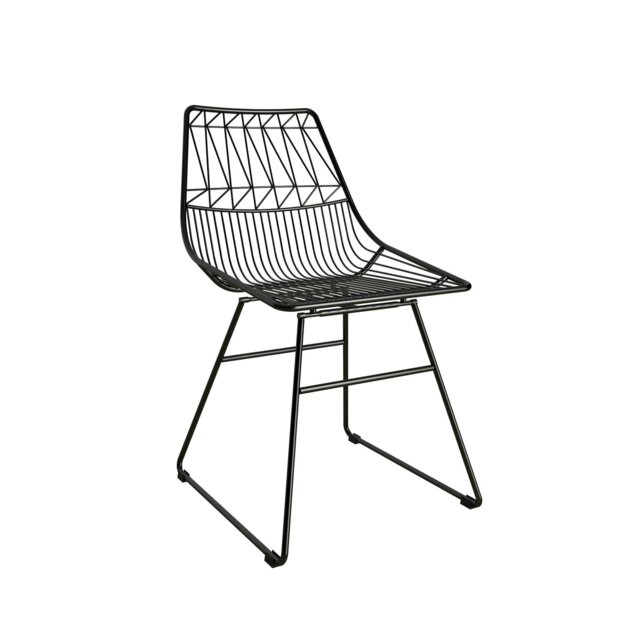 Rackhams Astrid Wire Metal Dining Chair Black - image 1