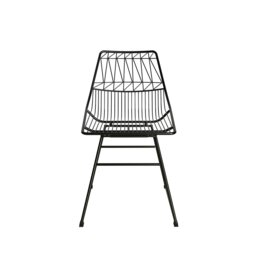 Rackhams Astrid Wire Metal Dining Chair Black - thumbnail 3