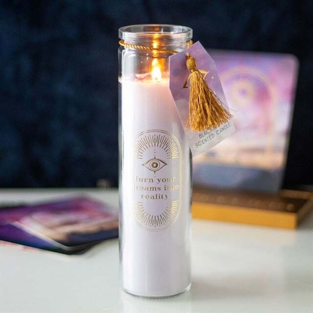 Rackhams Blackberry Tube Candle with Amethyst Crystals - Wax - 1 - image 1