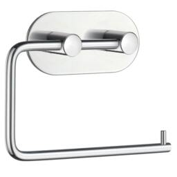 Rackhams Polished Stainless Steel Toilet Roll Holder Self Adhesive Bathroom Wall Mounted - thumbnail 1