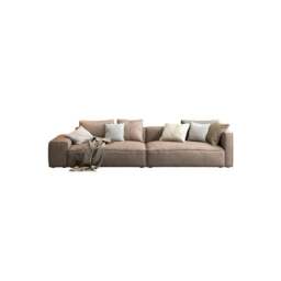 Rackhams Hartste Three Seater Sofa, Leathaire - Three Seater 240cm - Khaki - No Ottoman