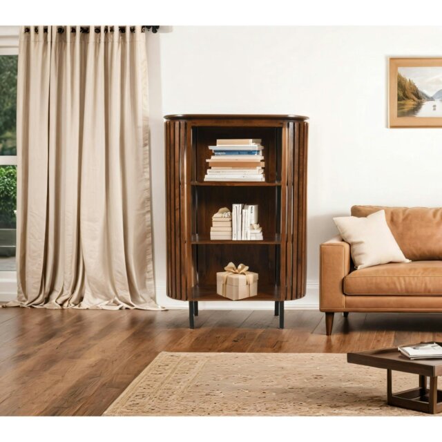 Rackhams Osburn Mango Wood Bookcase - Wood - 1 - 100X40X145cm (LXDXH) - image 1