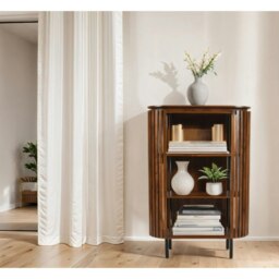 Rackhams Osburn Mango Wood Bookcase - Wood - 1 - 100X40X145cm (LXDXH) - thumbnail 5
