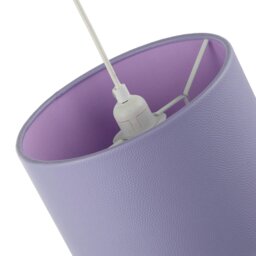 Rackhams Classic Soft Lilac Faux Leather Lamp Shade with Inner Cotton Lining - thumbnail 4