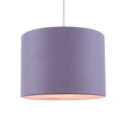 Rackhams Classic Soft Lilac Faux Leather Lamp Shade with Inner Cotton Lining - thumbnail 2