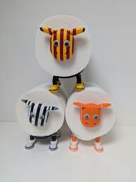 Rackhams Blackpool Fun Toilet Roll Holder – SuperSheep - Dispenser base - Orange and White - thumbnail 4