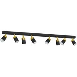 Rackhams Joker Ceiling Lamp Hand Made In Matt Black With Gold Detail - thumbnail 1