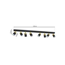 Rackhams Joker Ceiling Lamp Hand Made In Matt Black With Gold Detail - thumbnail 6