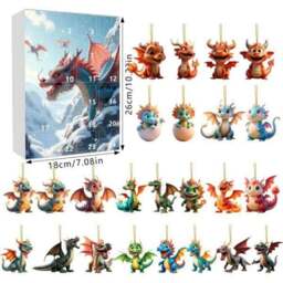 Rackhams Dragon Baby Pendant Christmas Advent Calendar - Style 3 - thumbnail 4