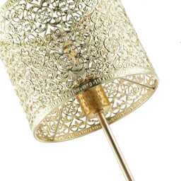Rackhams Classic Chic Moroccan Themed Shiny Gold Table Lamp with Inline Switch - thumbnail 3