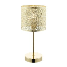 Rackhams Classic Chic Moroccan Themed Shiny Gold Table Lamp with Inline Switch - thumbnail 2