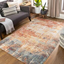 Rackhams Huntington Beach-Modern Orange Blue Ivory In- & Outdoor Rug - 80 x 220 cm - thumbnail 2