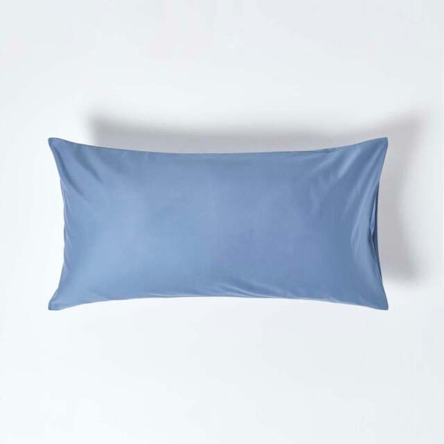 Rackhams Premium 1000 TC Egyptian Cotton Sateen Weave Housewife Pillowcase, King Size - Air Force Blue - image 1