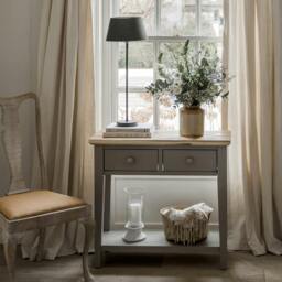 Rackhams Florence Small Console Table with 2 Drawers and Shelf - Truffle, Beige - thumbnail 3