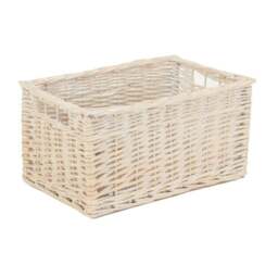 Rackhams Whitewash Unlined Wicker Storage Basket - Extra Large - thumbnail 5