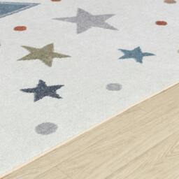 Rackhams Lillian-Kids Beige Blue Orange Green Washable Rug for Children's Rooms - 160cm_diameter - thumbnail 4
