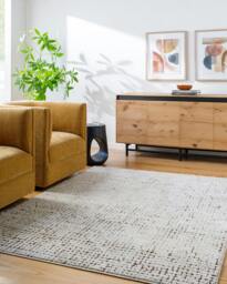 Rackhams Our Pnw Home Cascade-Modern Ivory Brown Graphic High Pile Rug - 80 x 220 cm - thumbnail 2