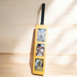 Rackhams Cricket Bat Photo Frame - Holds Three 6x4? Photos - Wall-Mounted or Freestanding Display - 82cm x 14cm