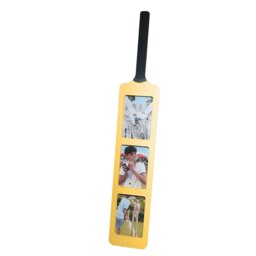 Rackhams Cricket Bat Photo Frame - Holds Three 6x4? Photos - Wall-Mounted or Freestanding Display - 82cm x 14cm - thumbnail 3