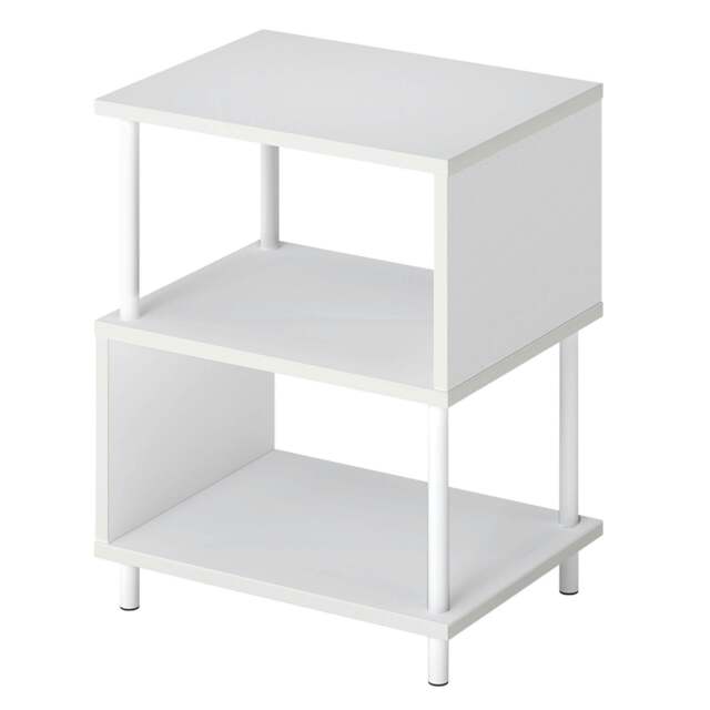 Rackhams Side Table 3 Tier Small Bedside Sofa End Table Storage Shelves Modern - image 1