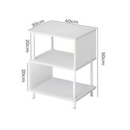 Rackhams Side Table 3 Tier Small Bedside Sofa End Table Storage Shelves Modern - thumbnail 3