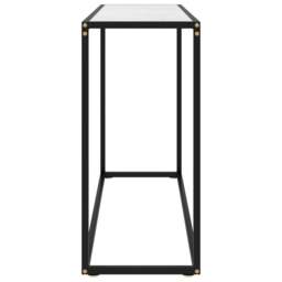 Rackhams Console Table White 100x35x75 cm Tempered Glass - thumbnail 3