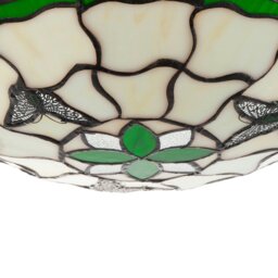 Rackhams Traditional Butterfly Tiffany Glass Green Pendant Lighting Shade - thumbnail 5