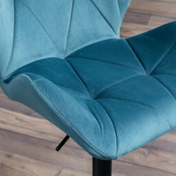 Rackhams Set Of 2 Adjustable Height Retro Blue Bar Stools - thumbnail 6